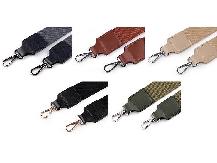 Correa con mosquetones para bolso, ancho 3,8 cm