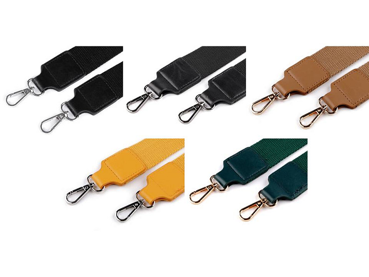 Correa con mosquetones para bolso, ancho 3,8 cm