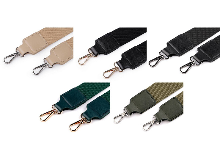Sangle pour sac à mains avec mousquetons, largeur 3,8 cm