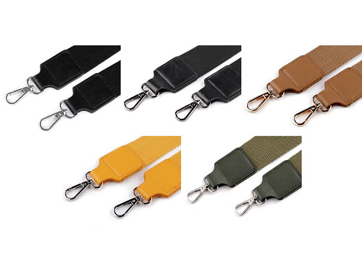 Sangle pour sac à mains avec mousquetons, largeur 3,8 cm