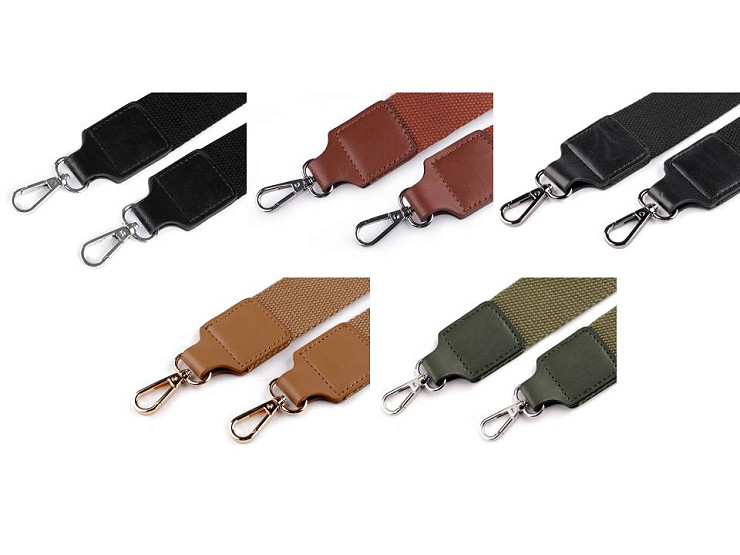 Sangle pour sac à mains avec mousquetons, largeur 3,8 cm