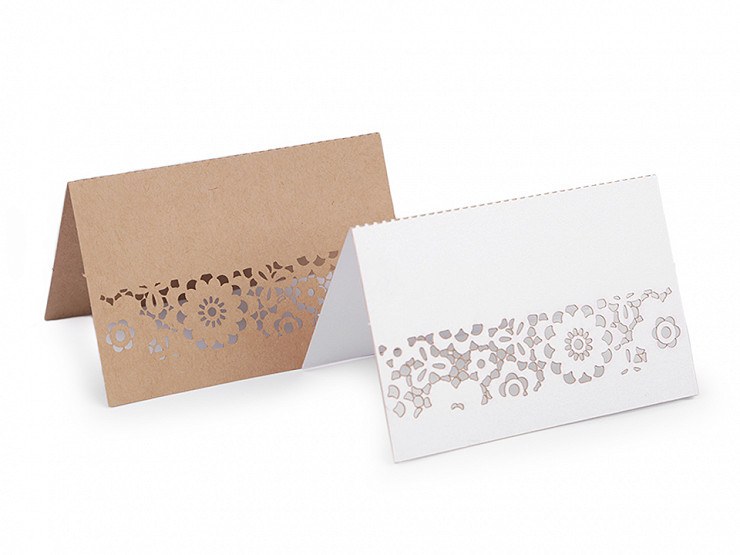 Paper Name Tag with natural, pearlescent border