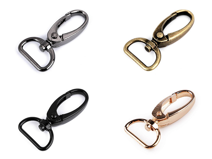 Fém forgós karabiner 20 mm-es befűző