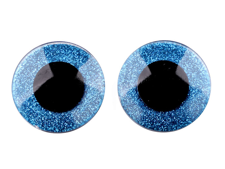 Occhielli di sicurezza grandi con glitter, Ø 40 mm