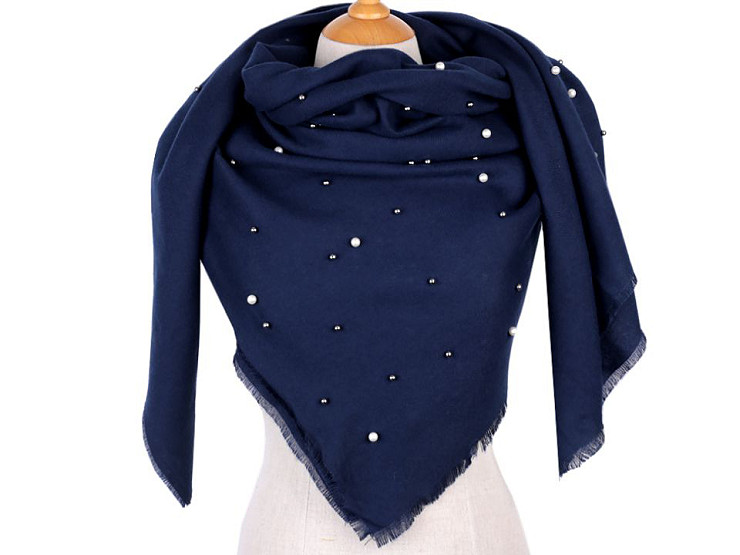 Velký šátek s perlami 120x120 cm