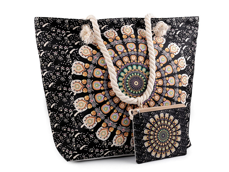 Summer / Beach Bag Mandala 39x50 cm with Cosmetic Bag