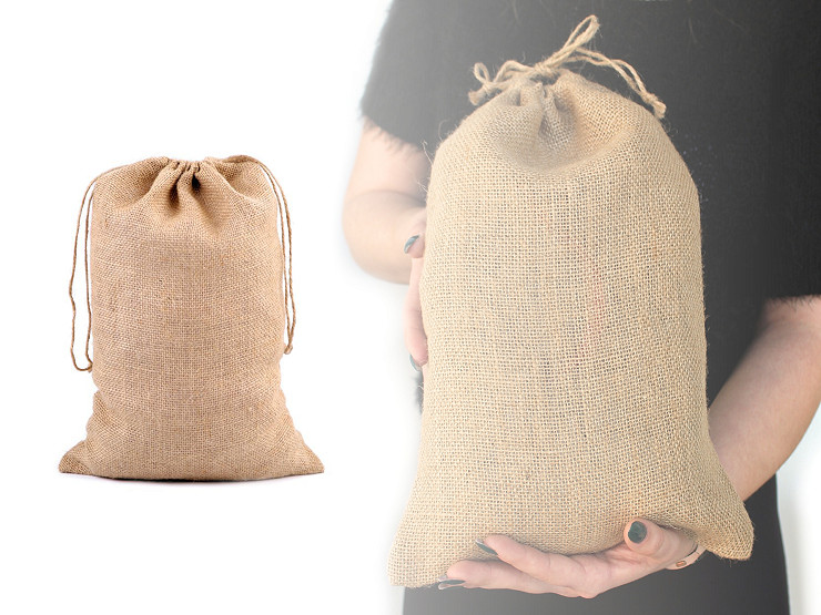 Drawstring jute bags best sale