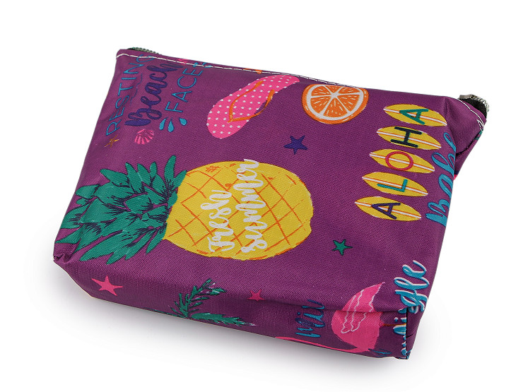 Folding Shopping Tote with Zipper 39x40 cm