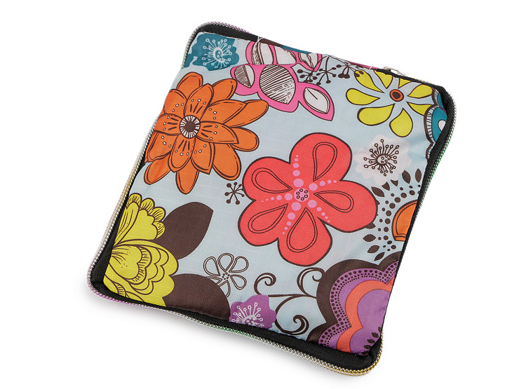 Πτυσσόμενη τσάντα αγορών με φερμουάρ 38 x 44 cm