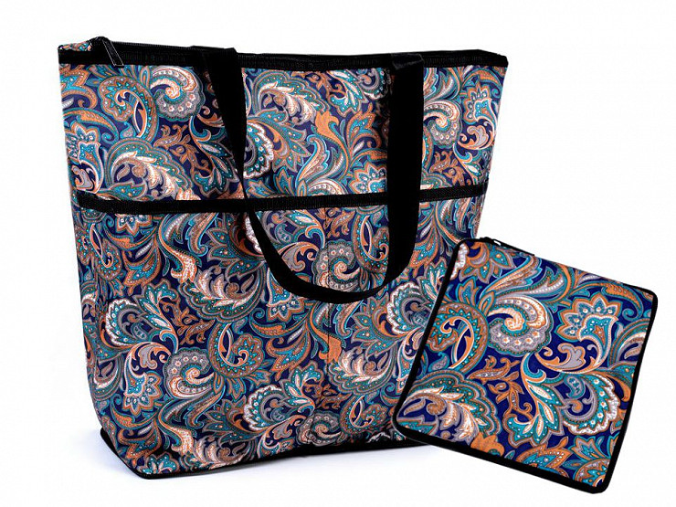 Faltbare Einkaufstasche mit Reißverschluss 38x44 cm