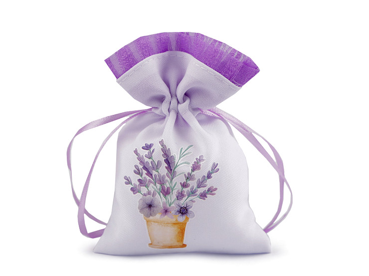 Gift bag with lavender print 9x13 cm
