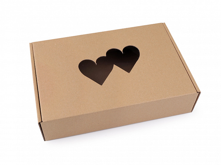 Cutie carton cu fereastră - inimă