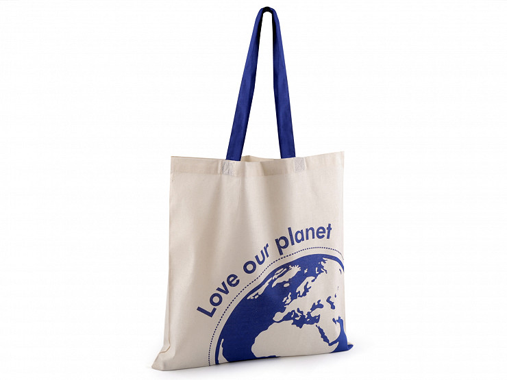 Textile bag Love our planet 40x40 cm