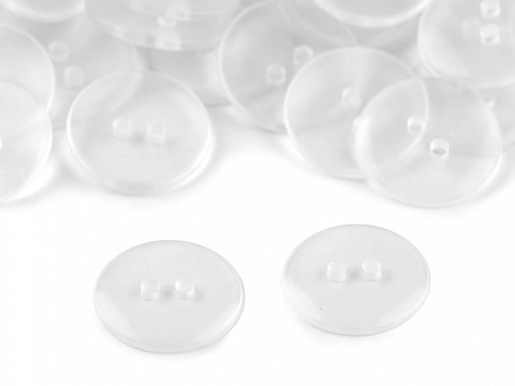 Clear Buttons size 24' and 28' washing up to 95°C