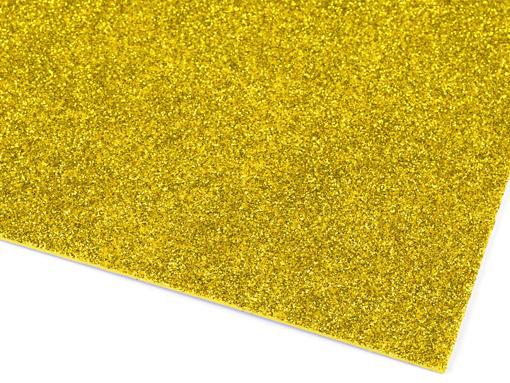 Schiuma auto-adesiva Moosgummi con glitter, dimensioni: 20 x 30 cm