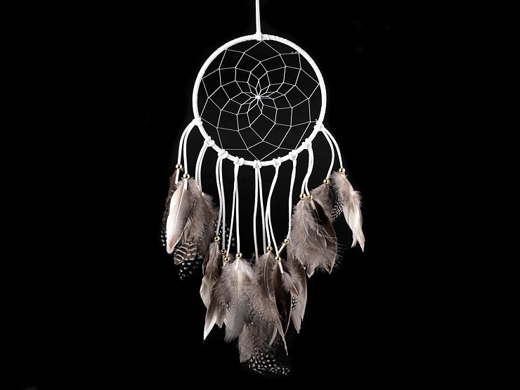 Dream catcher with beads and feathers