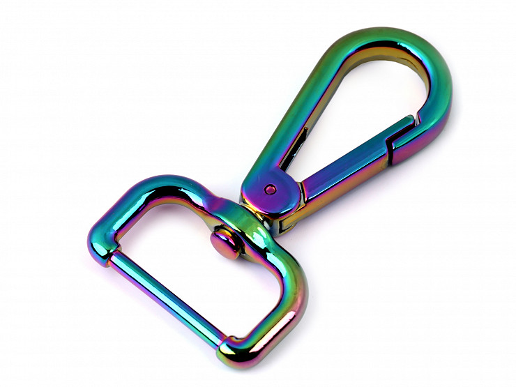 Metal Snap Swivel Hook, for Strap width 25 mm Rainbow