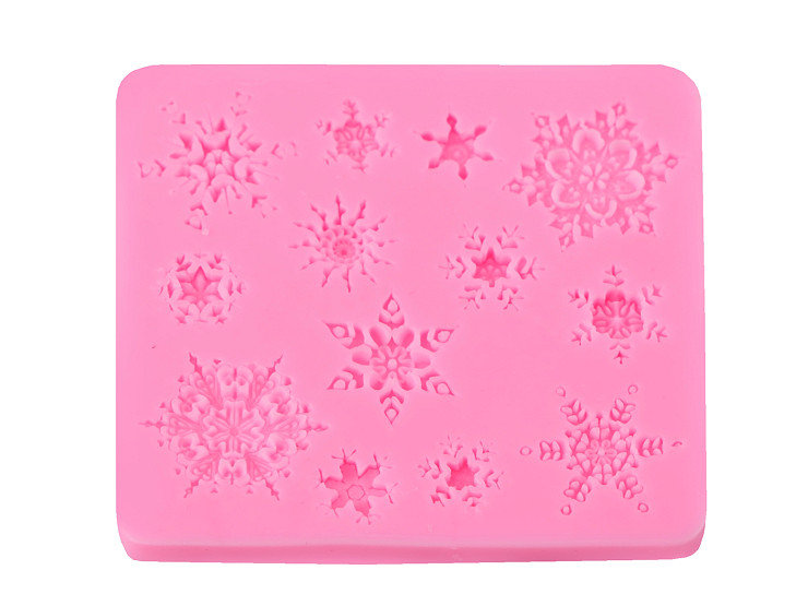 Molde de silicona: copos de nieve, motivos navideños