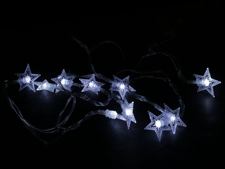 Lampki LED śnieżynki, gwiazdki, choinki na baterie