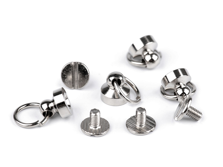 Cikonielf Rivet à ongles en laiton 20 pièces artisanat cuir bricolage rivet en métal avec boucle