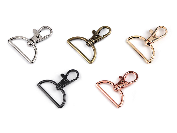 Mosquetón giratorio metálico, compatible con correas de 30 mm