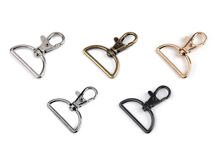 Mosquetón giratorio metálico, compatible con correas de 30 mm