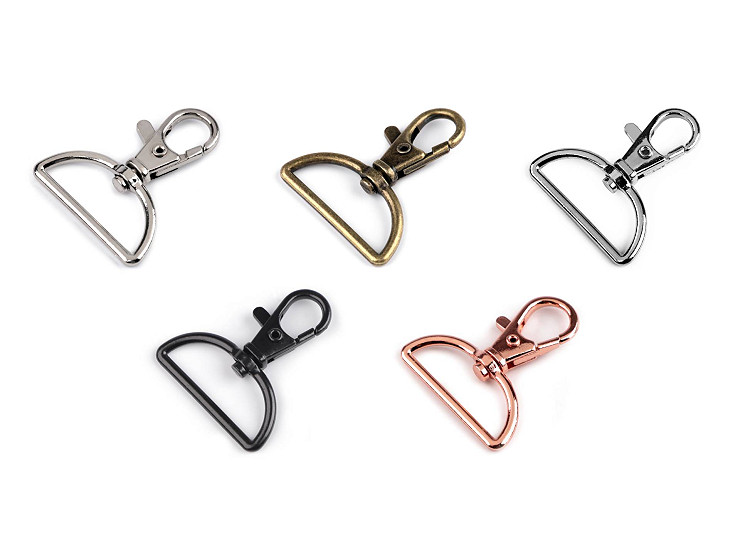 Fém forgós karabiner szélesség 30 mm-es befűző