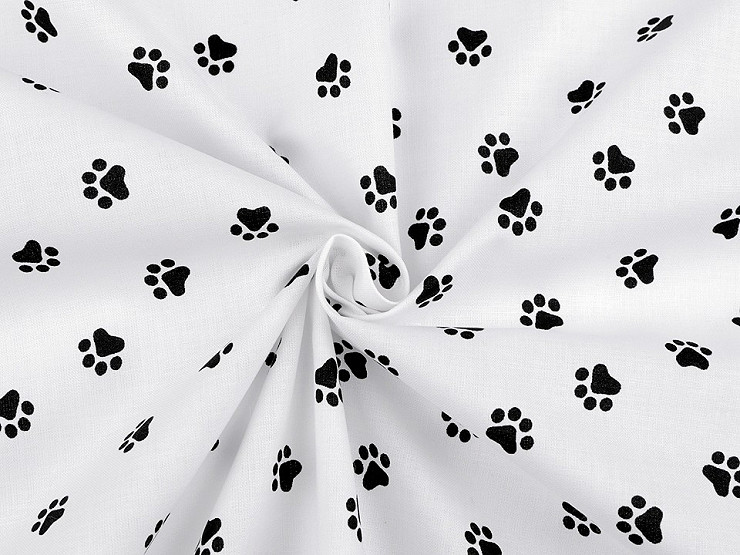 Baumwollstoff/Leinen Pfoten STOKLASA Textilkurzwaren und Stoffe