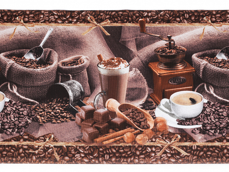 Pika waflowa bawełniana - motyw kawa