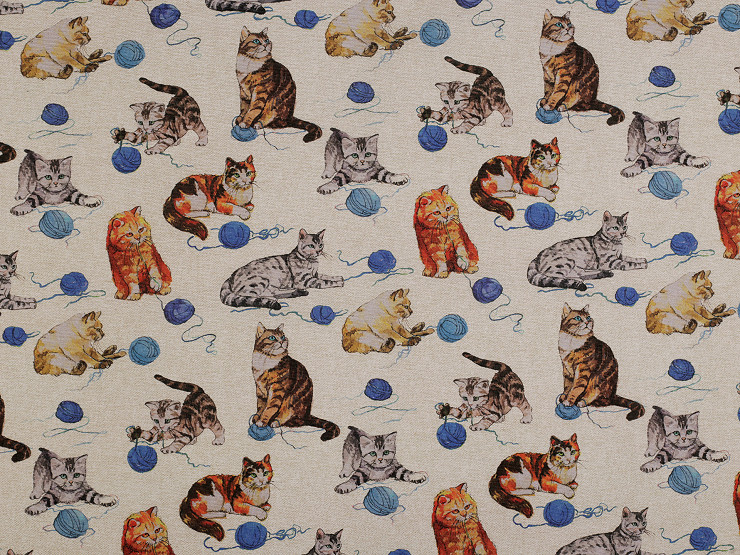 Decorative Fabric Loneta Dog, Cat