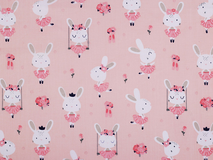 Cotton Fabric / Canvas Rabbit 