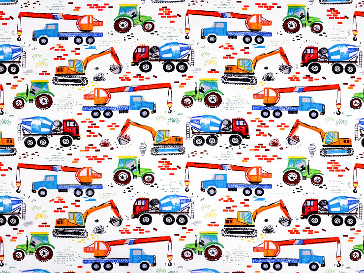Cotton Fabric / Canvas Trucks