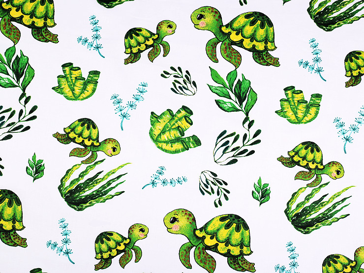 Cotton Fabric / Canvas Turtle