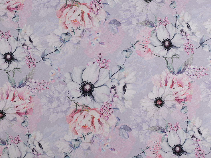  Tessuto decorativo Loneta, motivo: fiori