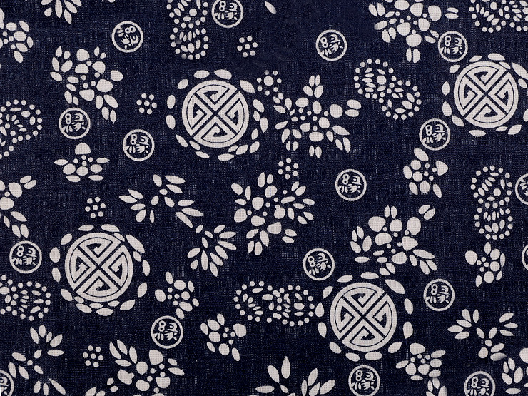 Linen fabric with pattern
