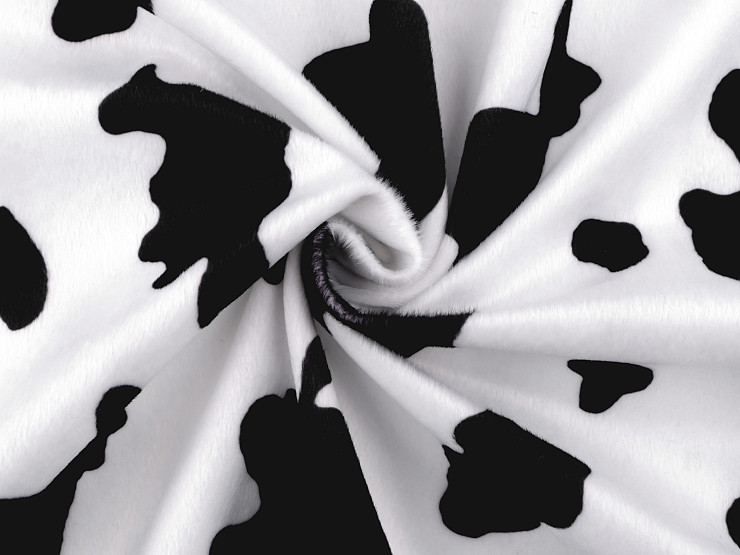 Tissu imprimé imitation peau de vache