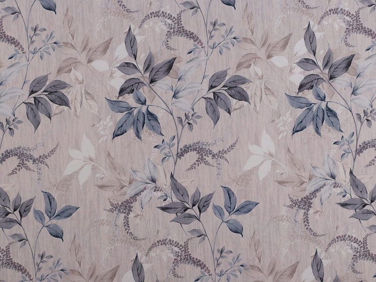  Tessuto decorativo Loneta, motivo: foglie/piante