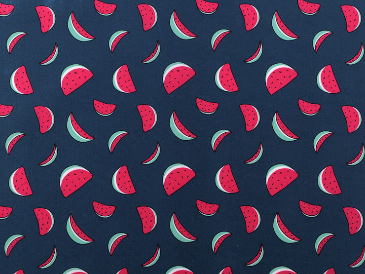 Microfiber fabric, watermelon print