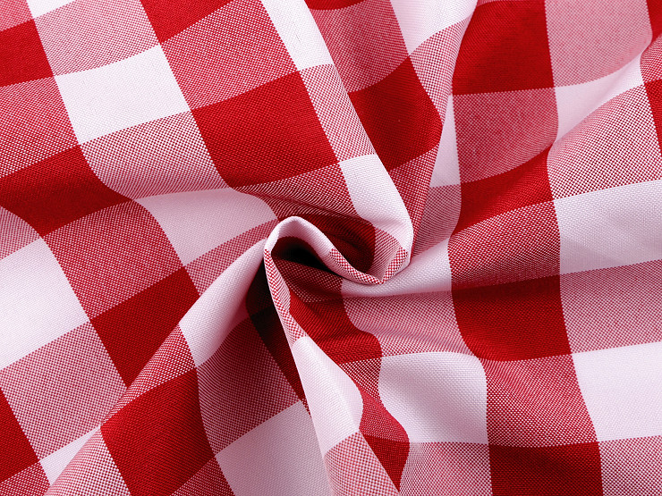 Teflon fabric / tablecloth checkered width 320 cm