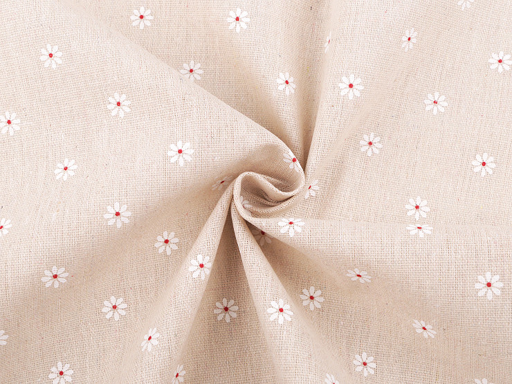 Tissu en coton/Imitation lin, épais, Fleurs