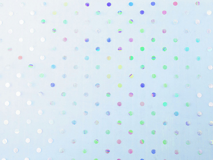 Organza with polka dots AB rainbow effect