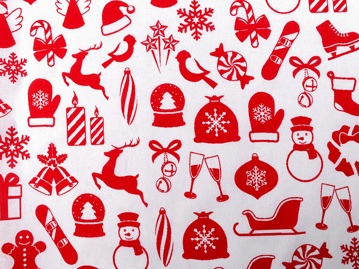 Recycled Christmas cotton fabric