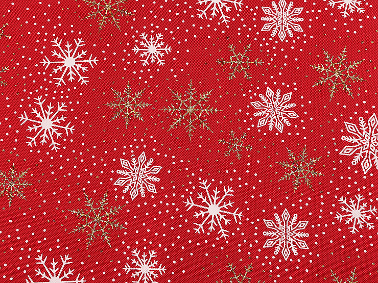  Tissu décoratif imitation jute, Flocons de neige