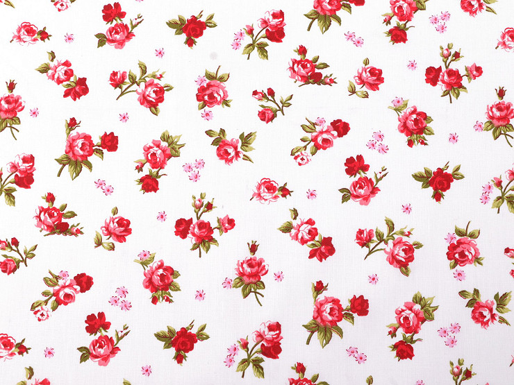 Cotton Fabric / Canvas Rose