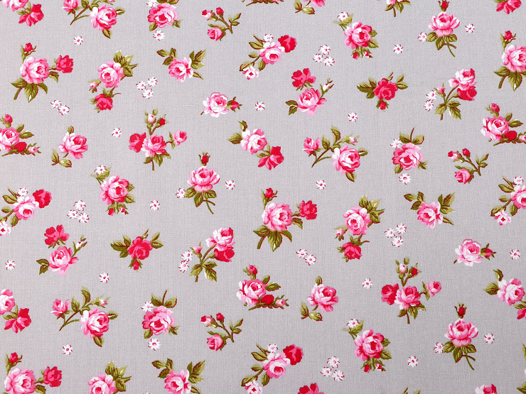 Cotton Fabric / Canvas Rose