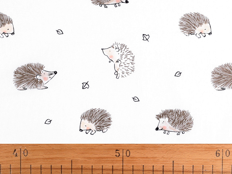Baumwollstoff Kinderstoff Mit Igel-Muster – 160 Cm Breit, 130 G/m², Öko-Tex Zertifiziert