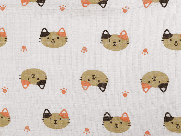 Bavlněná plenkovina / mušelín kočka