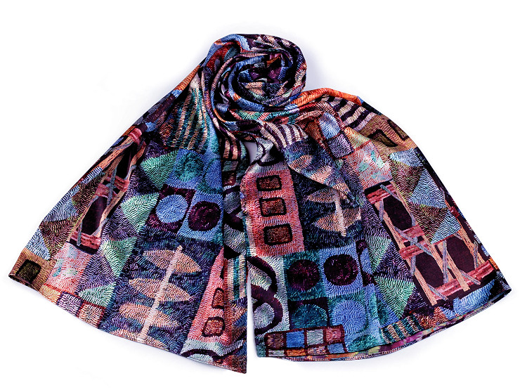 Saténový šátek / šála 70x165 cm
