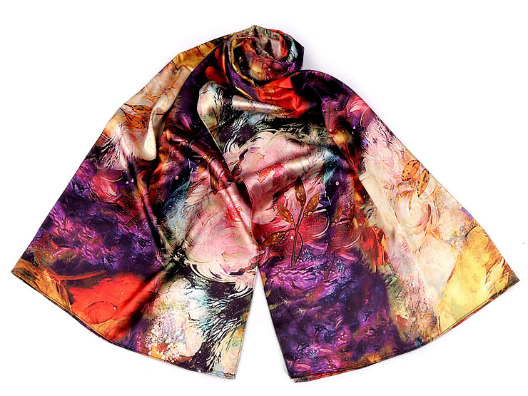 Foulard/sciarpa in raso, dimensioni: 70 x 165 cm