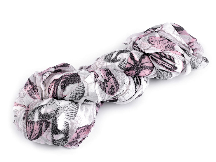 Letní šátek / šála motýl 80x165 cm